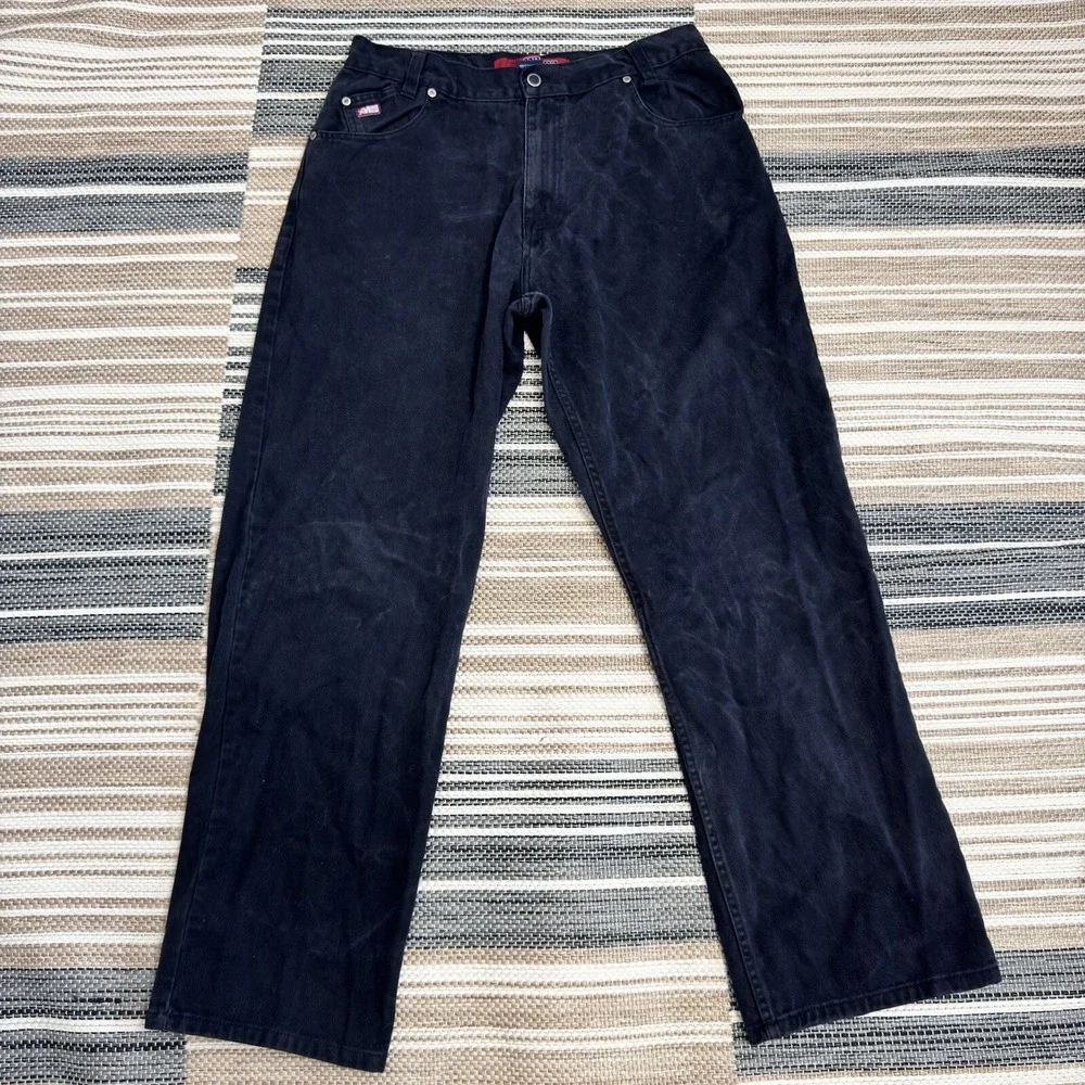 Mecca Jeans Men's Vintage Y2K HipHop Faded Denim Black Streetwear Size 36x34